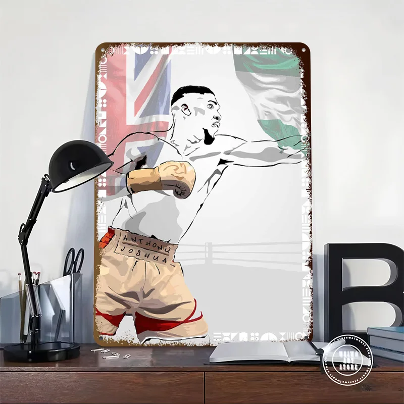 Anthony Joshua the Great Personalized 3D Textured Metal Poster Wall Art Vintage Tin Signs for Bedroom Decoration Gaming House