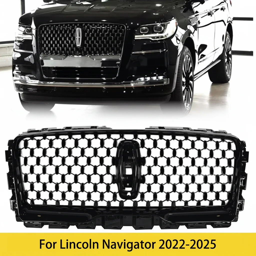 

Для Lincoln Navigator 2022-2025 передняя решетка и внешняя рамка объемного звучания полный автомобильный передний бампер решетка центральная решетка NL7Z-8200-PC
