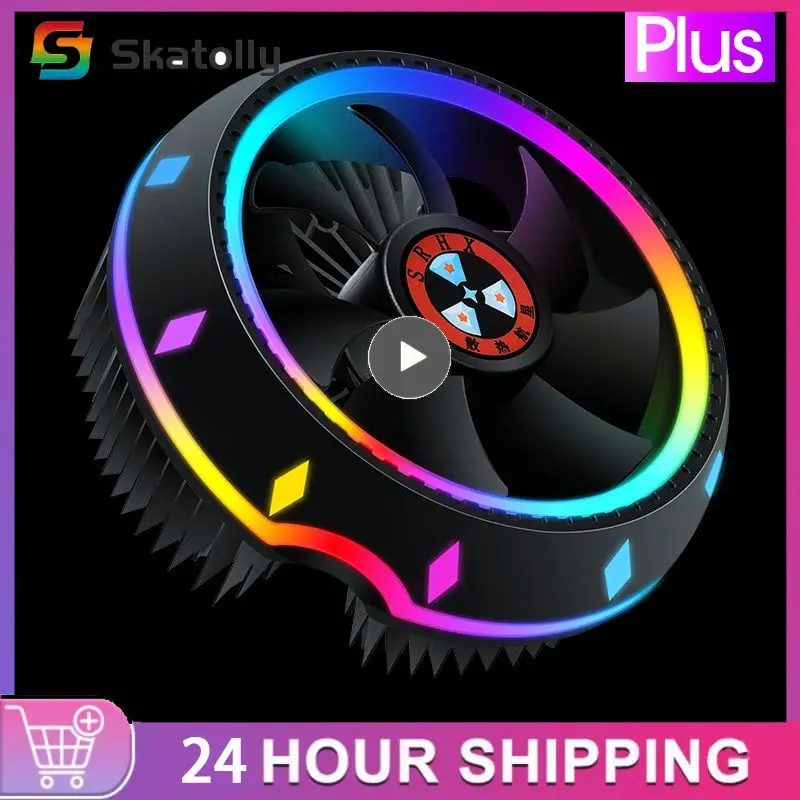 Changing Light Cpu Fan 3 Pin Radiator Cooler Led Cooling Fan Colorful Rgb Pc Fans Mute 100mm Universal 50000h Dc12v