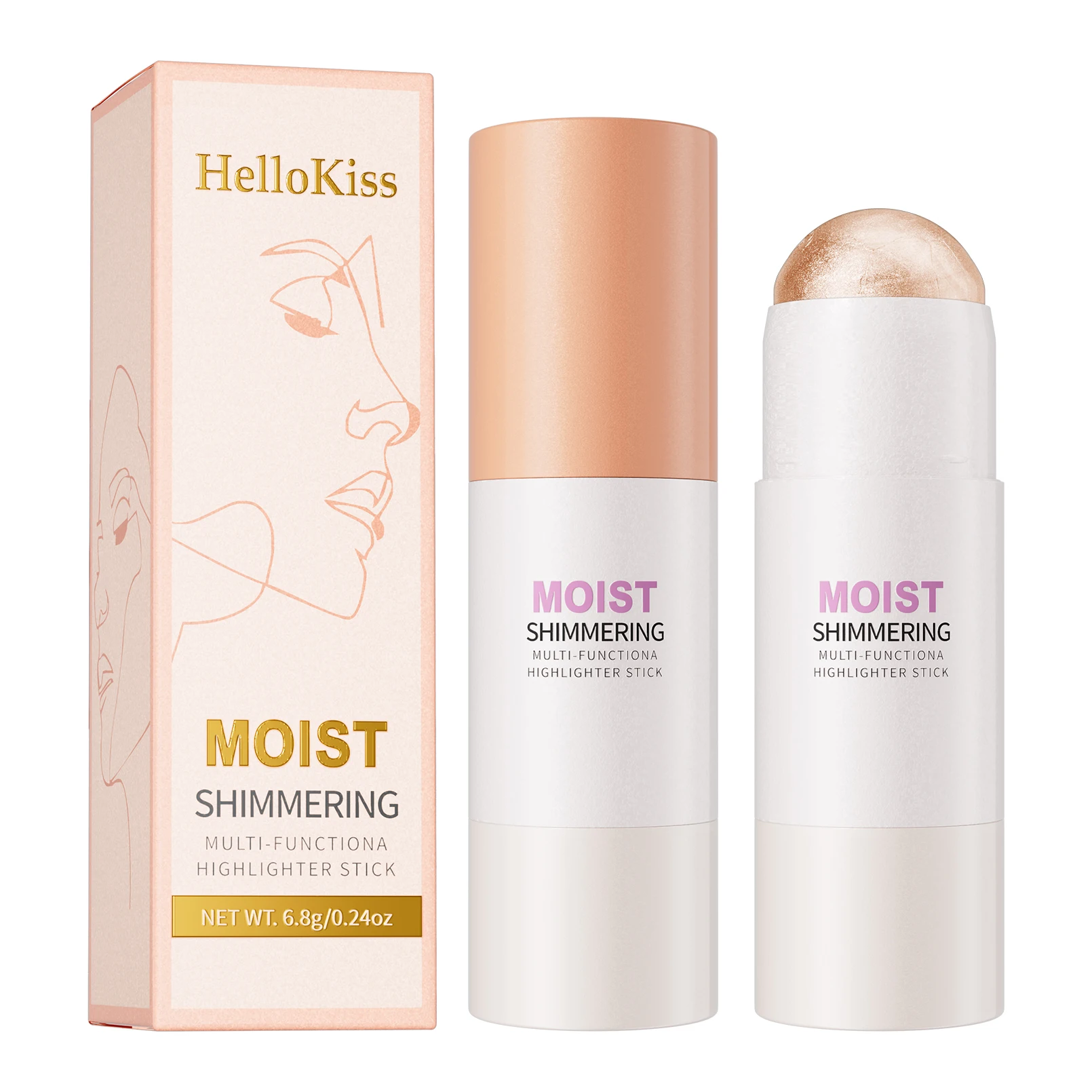 قلم إبراز طبيعي للوجه، قطعة واحدة، يمنح إشراقة طبيعية، يحدد ملامح الوجه ويبرزها، تغطية متوسطة، مقاوم للماء