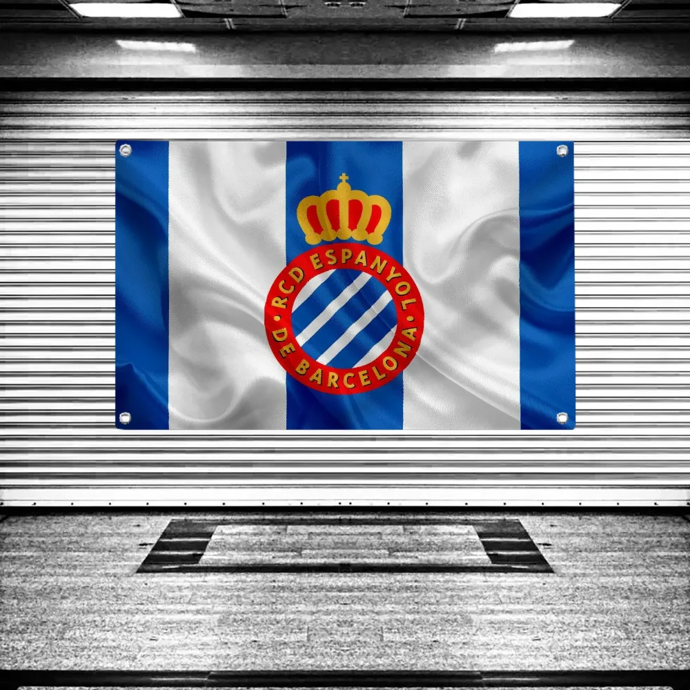 RCD Espanyol Club Flag Pride Flag Flag to Hang Flags for Rooms Banner Flags for Bedrooms Outdoor Decorations Wall Decoration