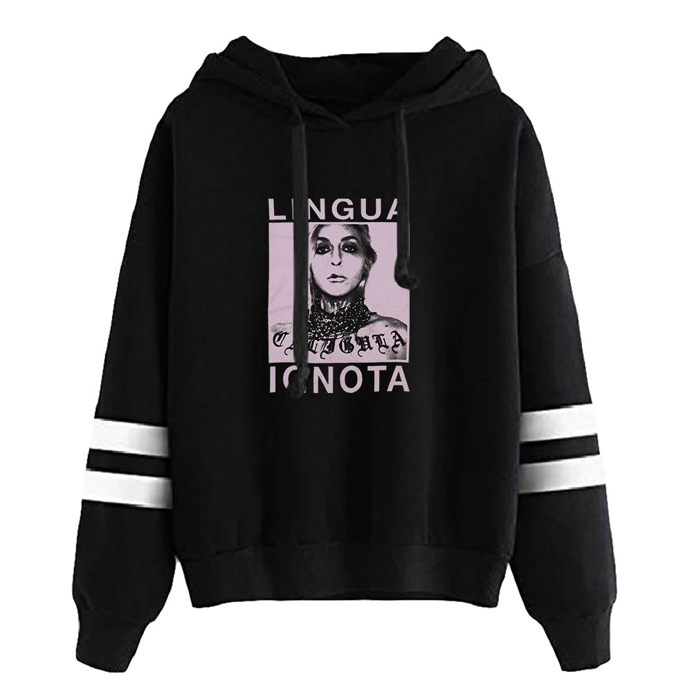 Lingua ignota Hoodie Unisex Taschen lose Ärmel Frauen Männer Sweatshirt Harajuku Streetwear American Star Kleidung plus Größe