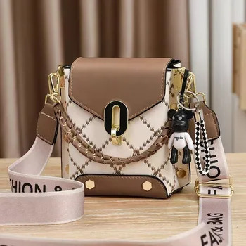 Korean Version of Simple and Fashionable Small Square Bag Fashionable Versatile Shoulder…
