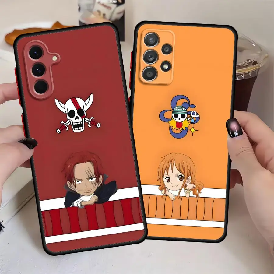 Capa traseira do telefone para samsung galaxy a13 a12 a14 nota 20 ultra 10 + 9 8 a70 a06 a30 a05 a15 a16 a50 uma peça logotipo bonito