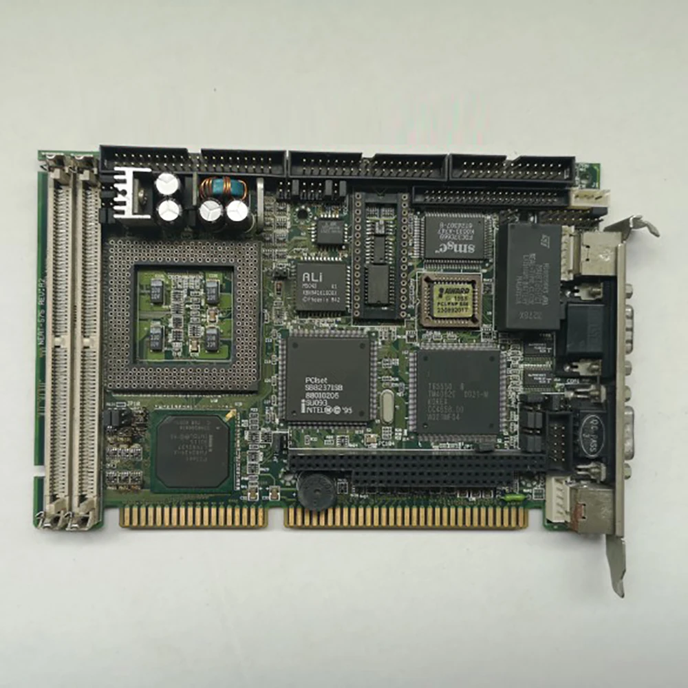 586 Half Long ISA With CPU Memory NEAT-575 REV:A2 Industrial Control Motherboard