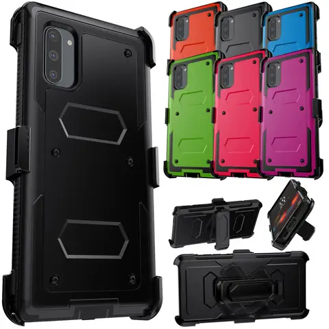 For Samsung Galaxy Note 10 Note 10 Plus Rugged Phone Case Shockproof Heavy Duty Protective Cover With Belt Clip