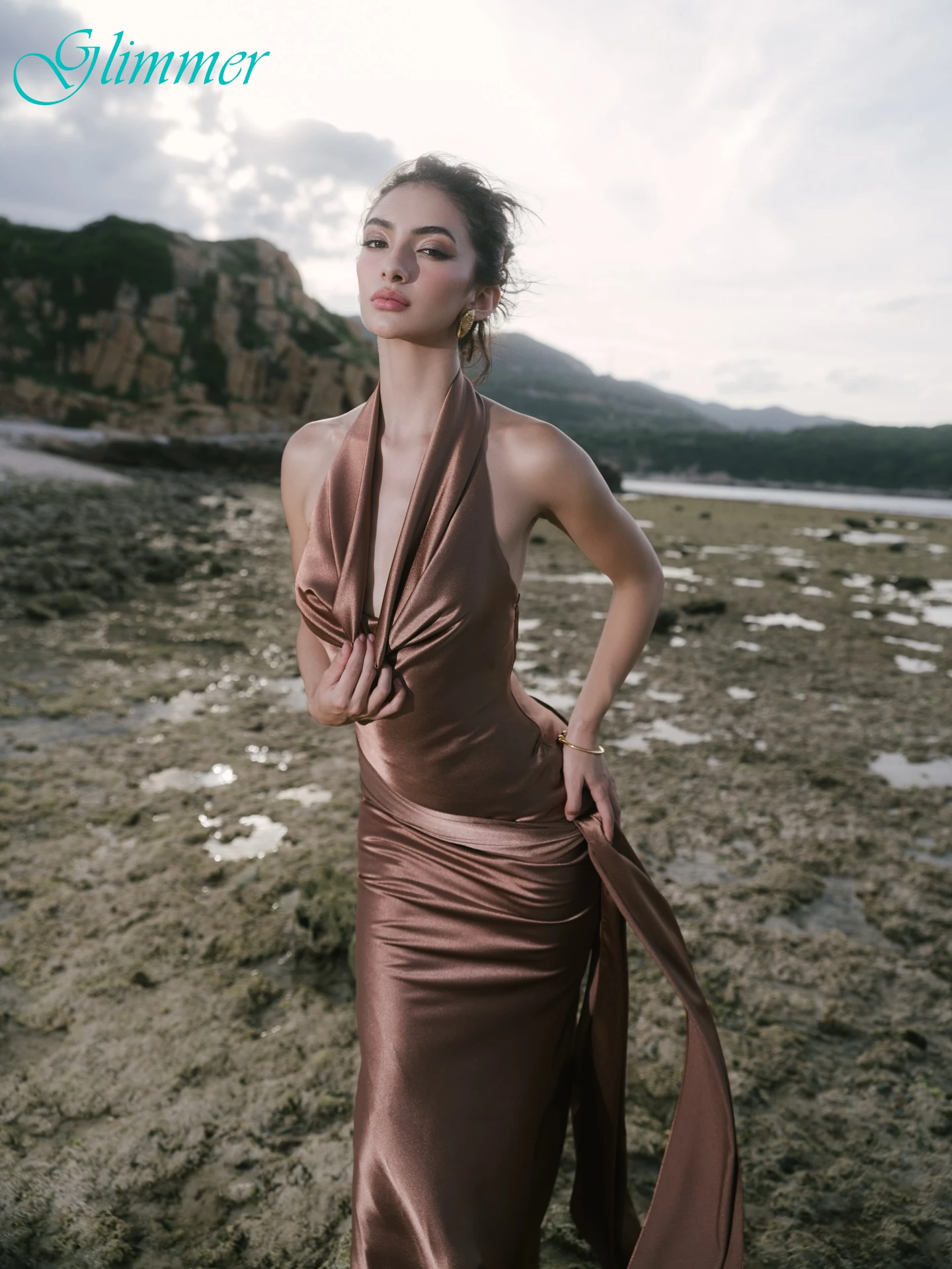 

Customized Straight Halter Elegant Formal Evening Dress Fashion Temperament Bespoke Occasion Gowns High Quality Prom Dress