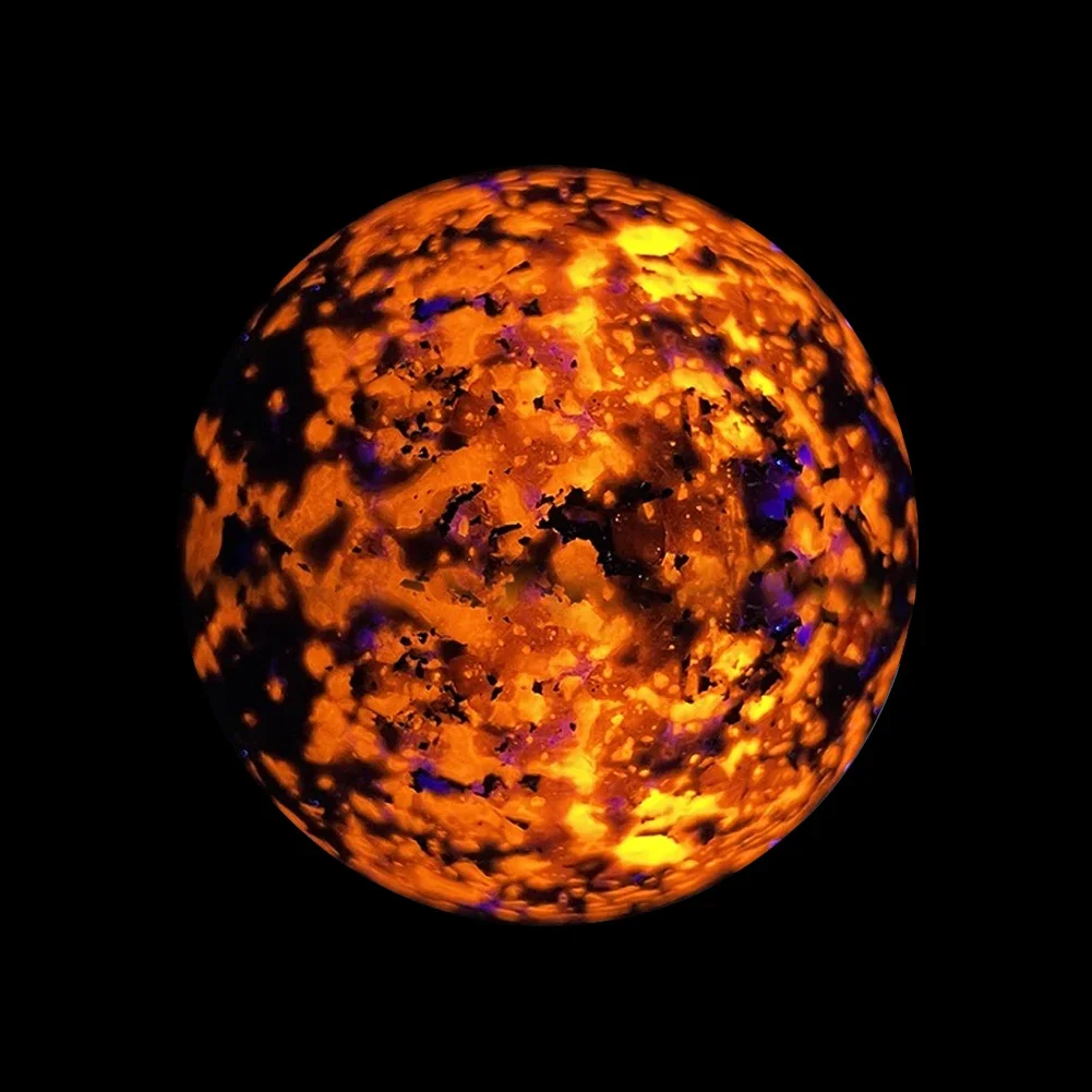 

1PC Natural Flame Stone Ball Stone Hand Polished Office Living Room Feng Shui Decoration Ornament Home Collection Craft Stone