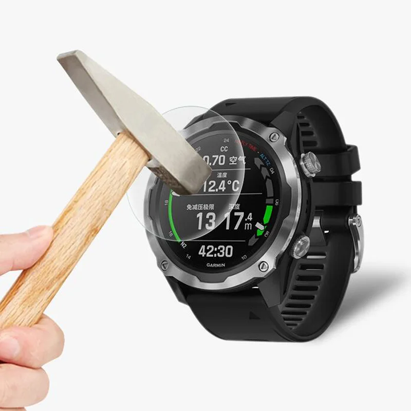 GIOPUEY Pellicola In Vetro Temperato Per Garmin Descent Mk3i 51mm – 4 Pezzi, Anti-graffio, Copertura Completa E Trasparenza HD