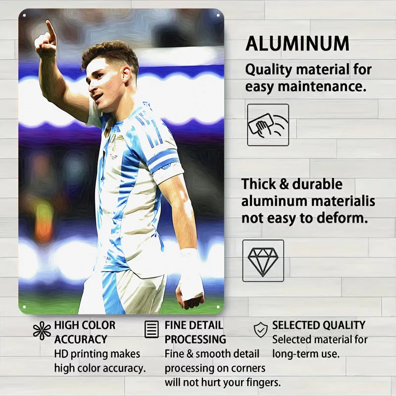 أرتورو فيدال رسم فني علامة معدنية ملصق رياضي علامات صفيح مخصصة ريترو لتزيين جدران الفن ديكورات المنزل Babymetal