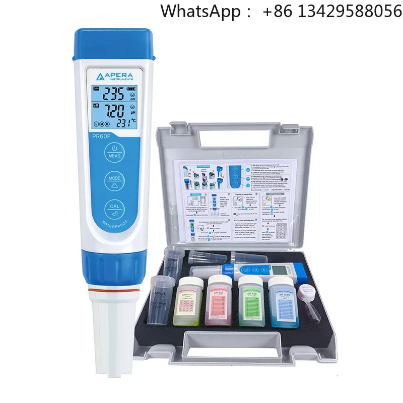 Apera Instruments Premium Series PR60F pH/ORP Tester  Kit with Measurement Range pH (-2.00 - 16.00 pH),ORP (-1000 to 1000 mV)