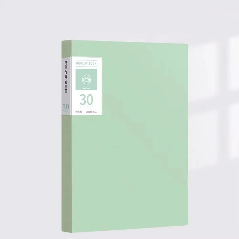 Portable A4 Size Display Book Paper Storage Document Organizer File Folder 30 Pockets Document Organizer Folder Award Display