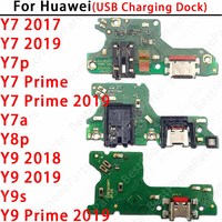 For Huawei Y7 Y9 Prime 2017 2018 2019 Y7a Y7p Y8p Y9s New USB Charging Port Dock Board Connector Flex Cable With MIC