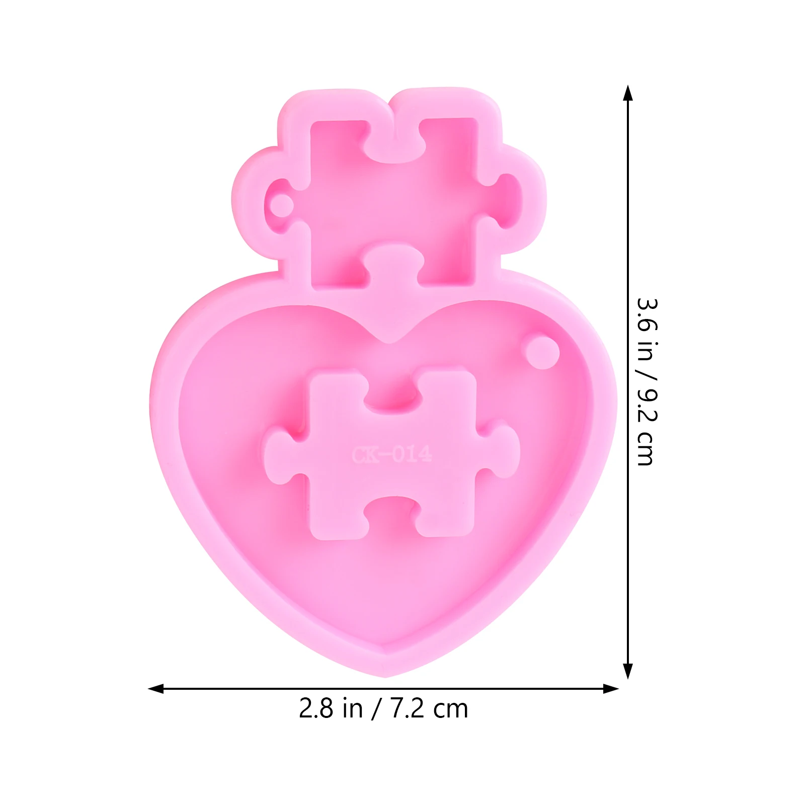 

2Pcs Heart Puzzle Keychain DIY Mold Tool Silicone Pendant Crafts Making Accessories Jewelry Parts H made Supplies