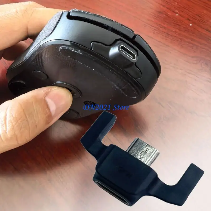 F3KE Plastic Micros USB Type C Adapters for GPRO WIRELESS GProX Superlight Enhanceds Gaming Mouse Performances And Stability