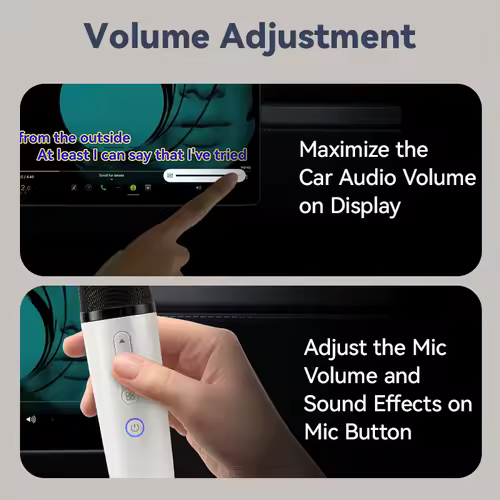 T1-테슬라 Car Karaoke Microphone, 테슬라 Rechargeable Caraoke Mic with USB-A & USB-C Receiver, Plug to Use，No Need Pair - Image 3
