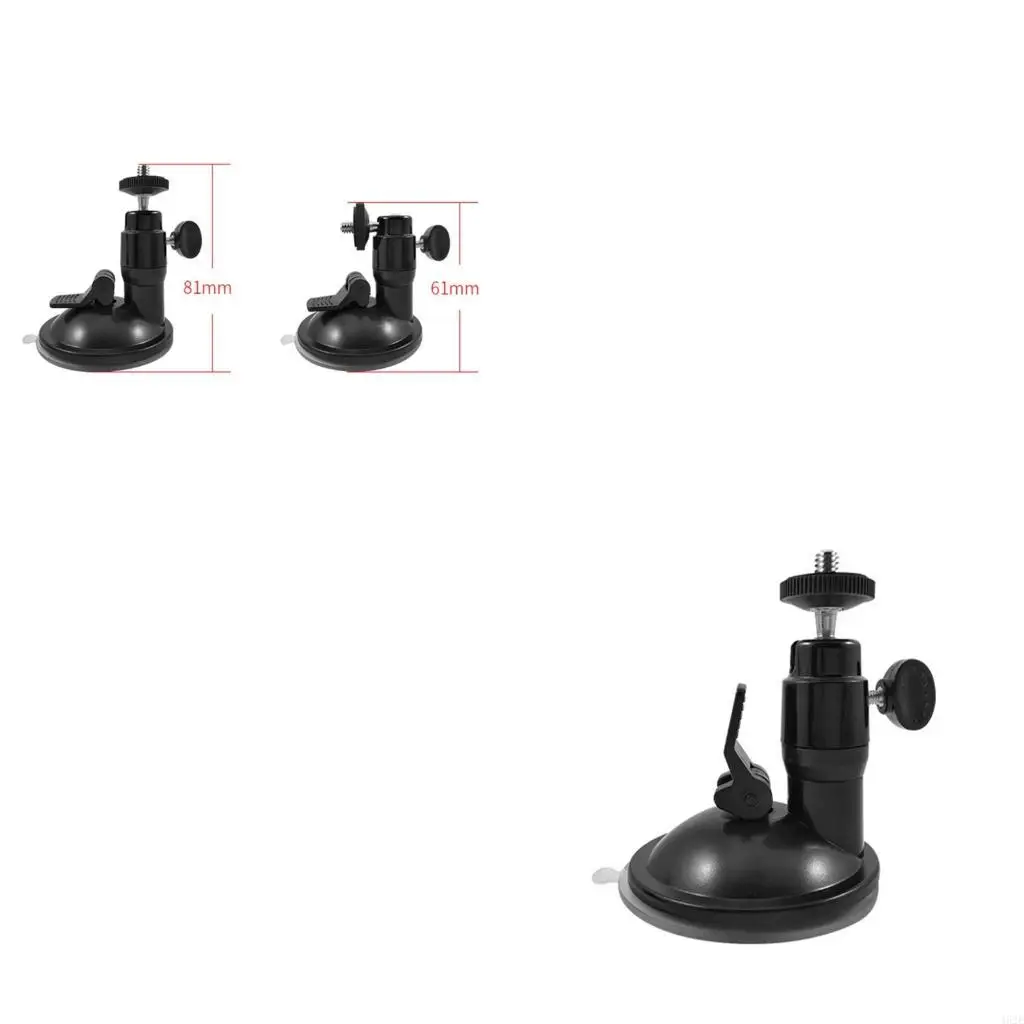 462E 1/4 Inch Thread Secure Suction Cup Mount for Cameras on Car Windshield Surfaces