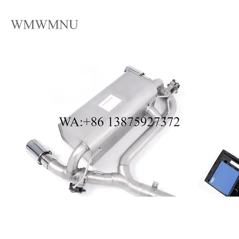 Wmwmnu For 320i F30 N20 2.0T 2012-2016 Valved Cat Back Exhaust System Dual Exit Single Tip 304 Stainless Steel Muffler