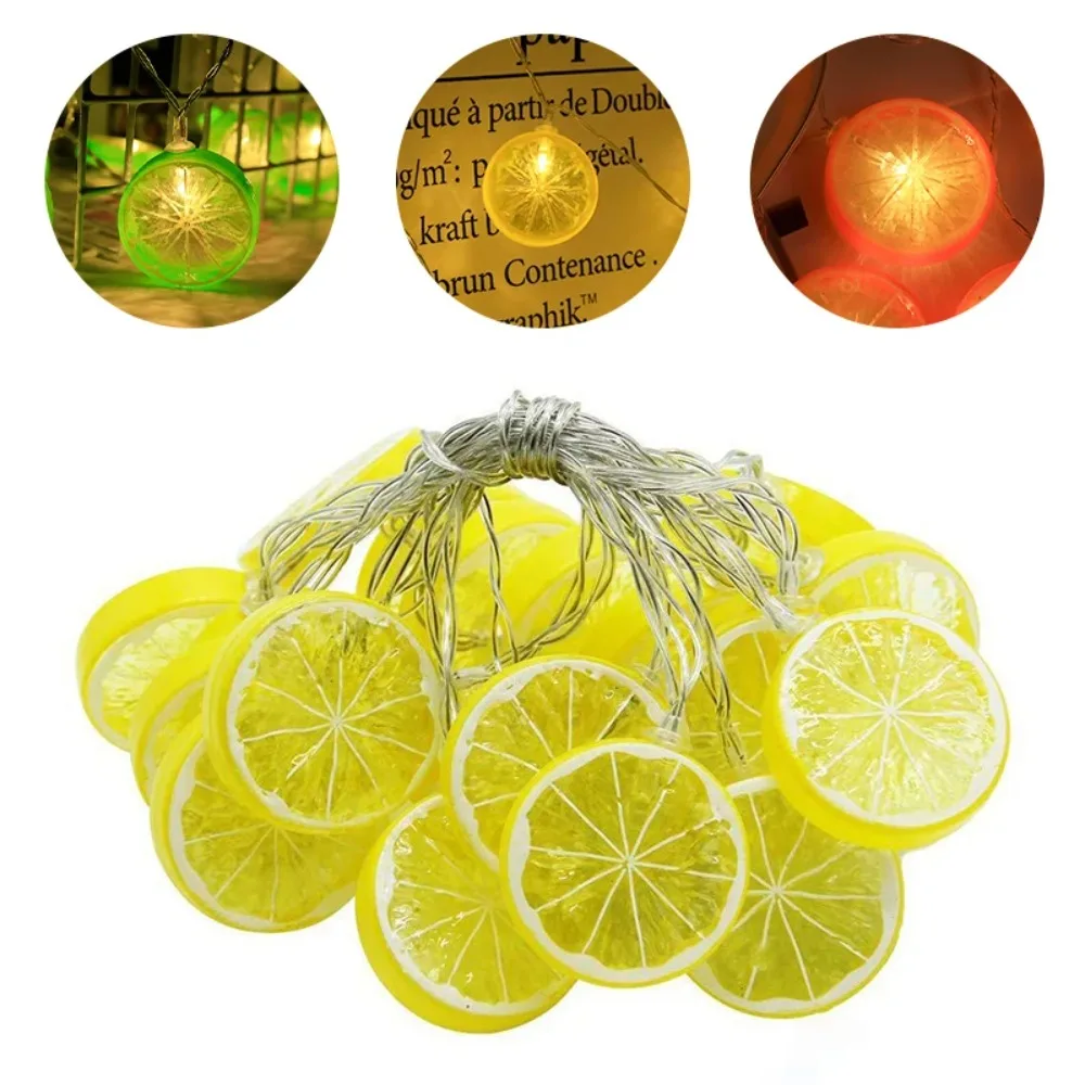 

Decoration 2m Lemon Orange Light Orange Slices Lemon-shaped String Light Battery Powered Fairy Light Yard