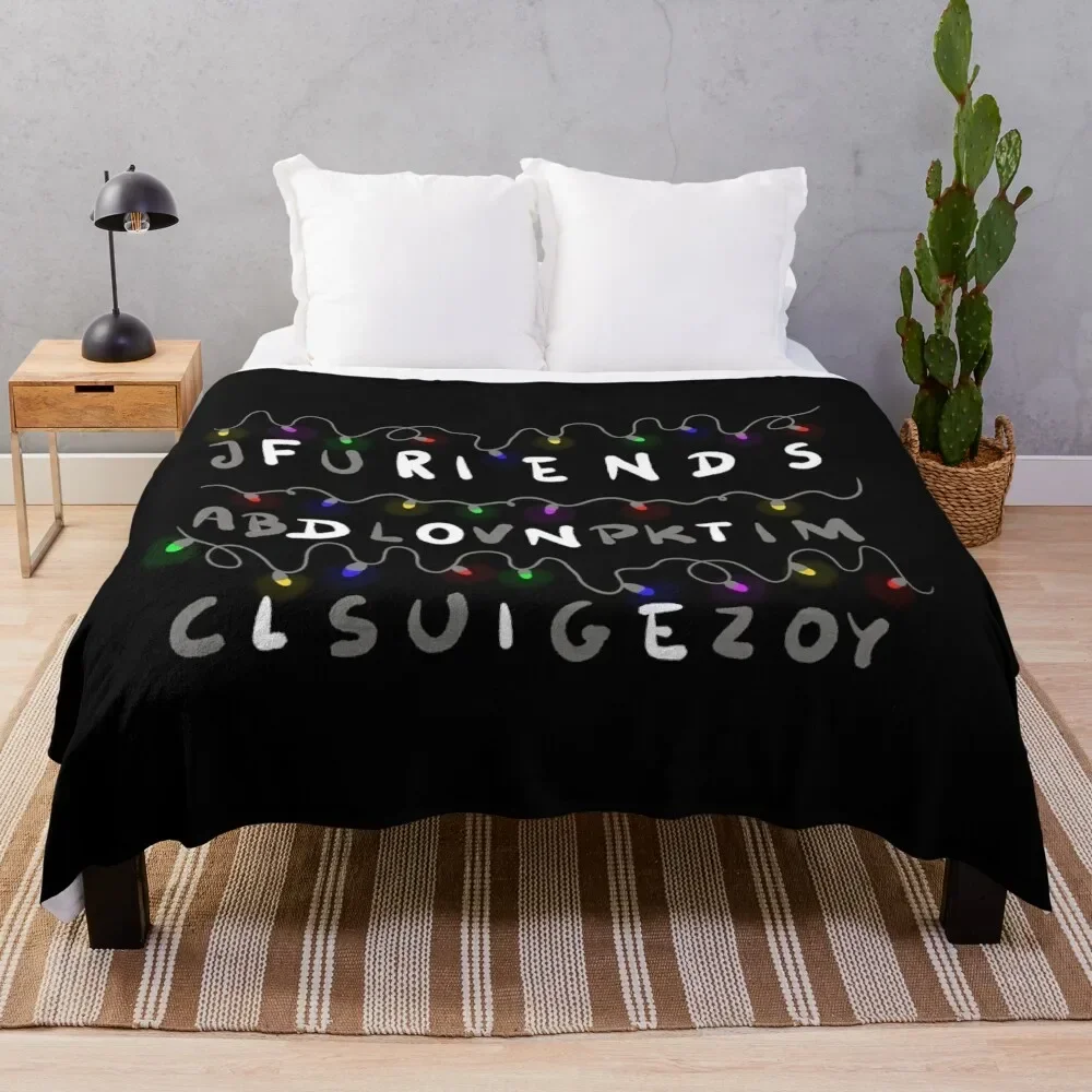 

Friends Don't Lie with Lights - White Throw Blanket Bed Baby Multi-Purpose Custom Blankets