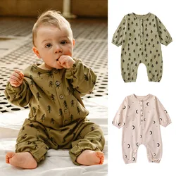 0-24M Newborn Kid Baby Boy Girl Clothes Autumn Cotton Baby Romper Long Sleeve Print Jumpsuit New Born Costume Outfit