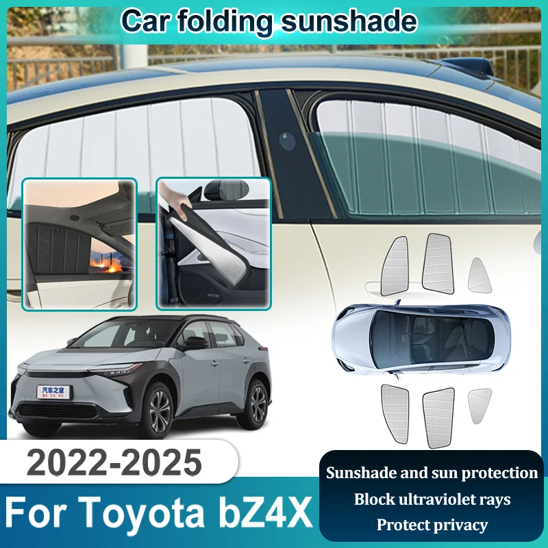 

Car Foldable Sunshades For Toyota bZ4X Accessories 2025 EA10 2024 2023 2022 Auto Side Windows Shaby Sun Visors Sunshade Tools