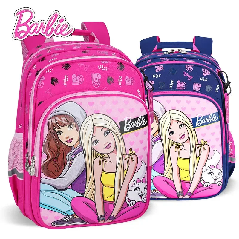 Mattel Schoolbags Barbie Princess School Bag Girls' Child Backpack Cute Backpack Kids Bags Fashionable Birthday Gifts Printed