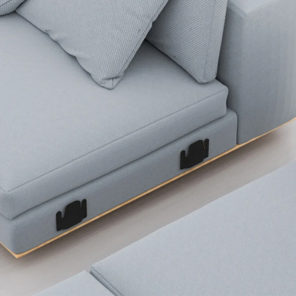 For Modular Furniture Black Sofa Connector Furniture Bracket Easy Installation Prevents Shifting For Sectional Sofas