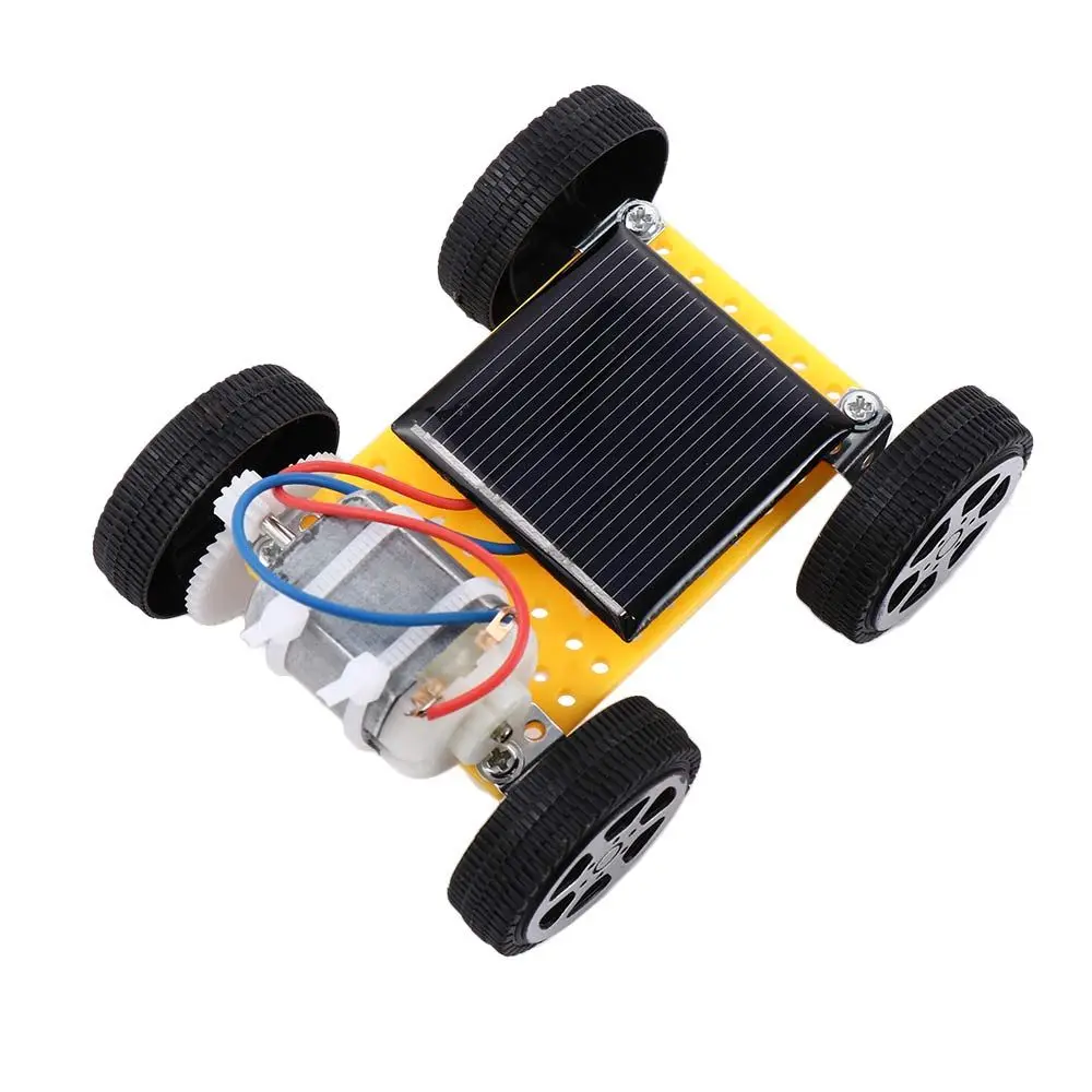 Experimento científico de plástico crianças carro robô kit conjunto energia movido a energia solar diy montado carro solar