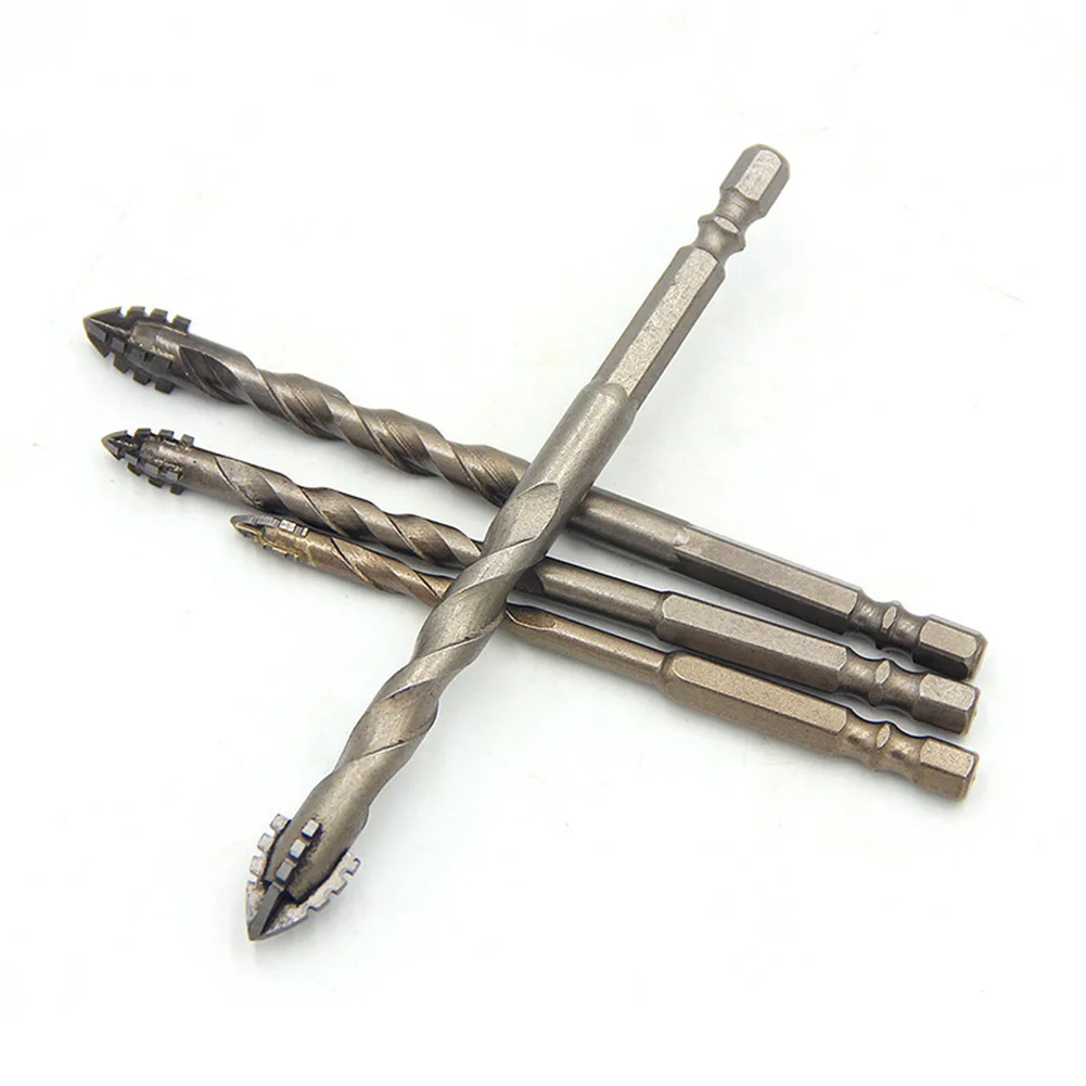 1Pc Eccentric Drill Bit Four-Flute Drill Bit For Glass Tile Rock Slab Punching Tool Triangle Drill Bit For Electric Drill Tool