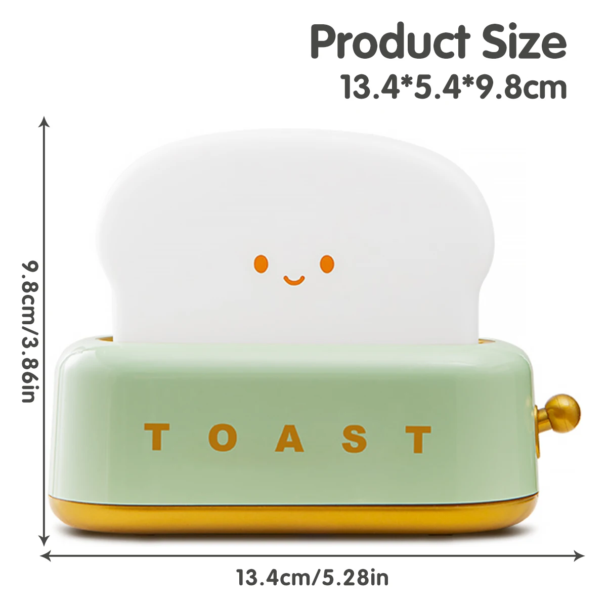 Toast Night Light Cute Bread LED Night Lamp Charging Healing Atmosphere Light Bedroom Bedside Sleep Light Timer and Dimmable