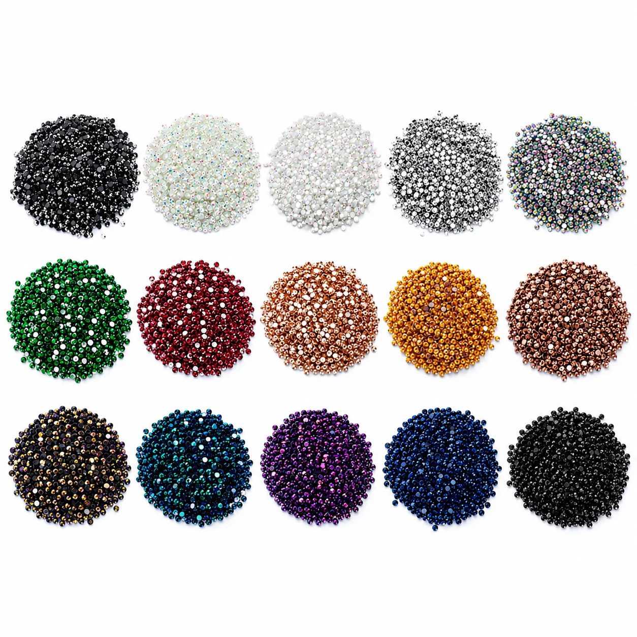 1000Pcs 3mm Flatback Rhinestones 15 Colors Optional Shiny Resin Stones For DIY Jewelry Making Bracelet Craft Decoration Supplies