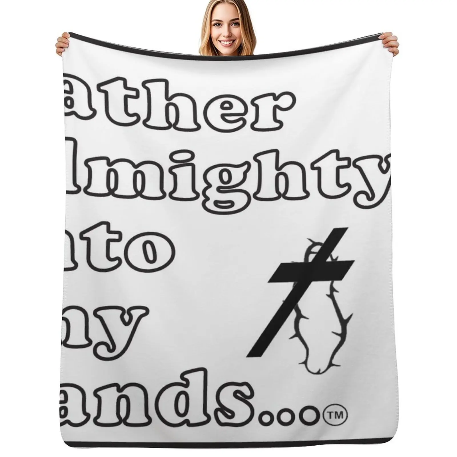 

Witimagine FAITH Apparels - Logo - Back-White #1 Throw Blanket Moving funny gift Flannel Fabric warm for winter Blankets