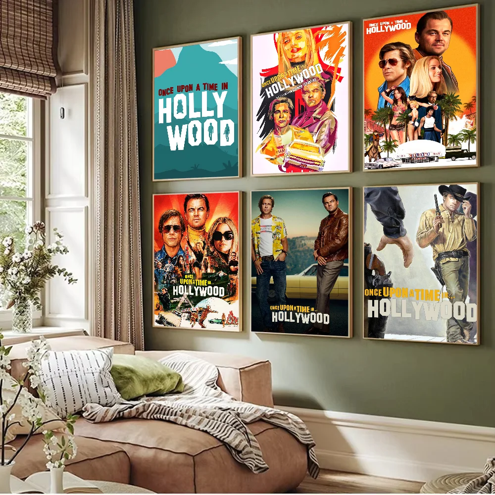 Movie O-Once Upon a Time in HollywoodS Poster Prints Artwork festival Bedroom Club living room Home Deco