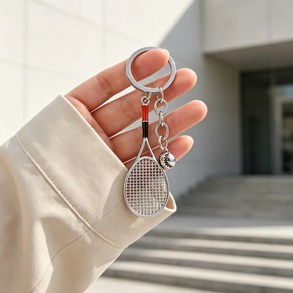 Tennis Racket Keychain, Bag Charms, Purse Charm for Handbags, Stylish Keychain Bag Charm