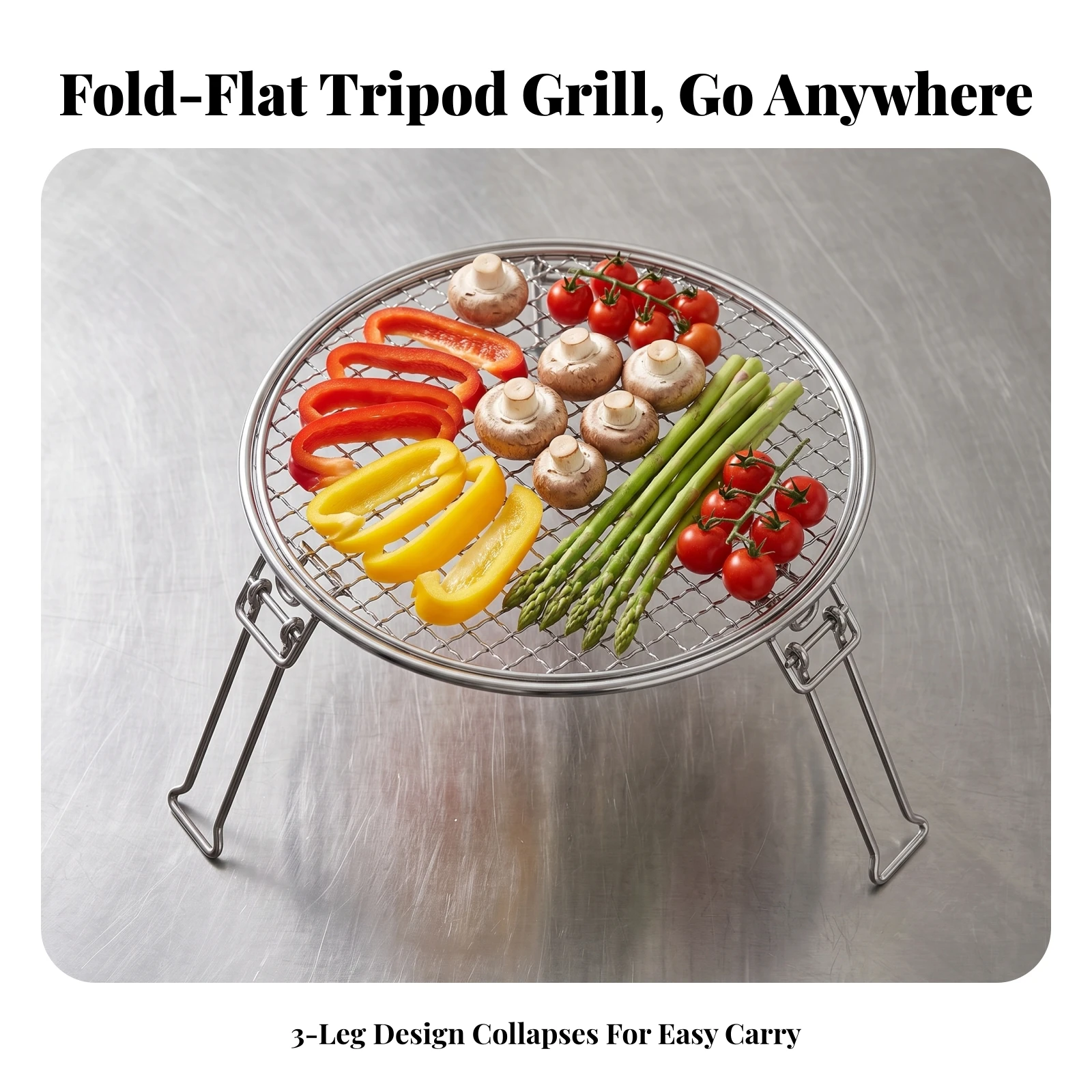 Campfire Cooking - Griglia Barbecue Pieghevole da Esterno con