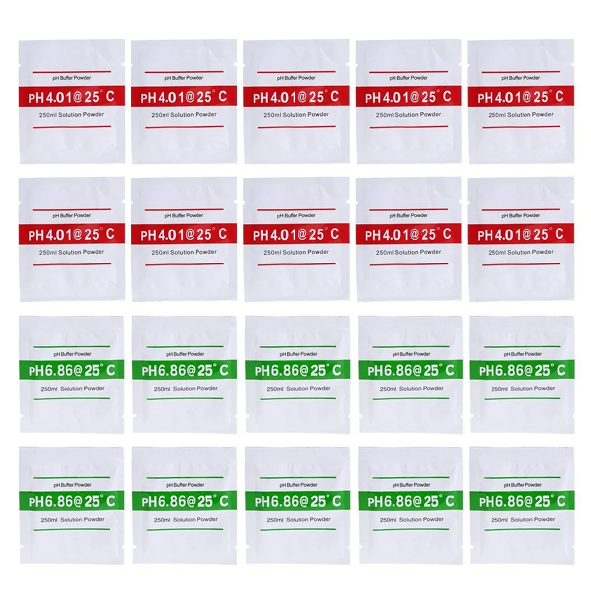 20 Pack PH Meter Buffer Solution Powder 4.01, PH Calibration Solution Packets for Precise PH Meter-ABFB