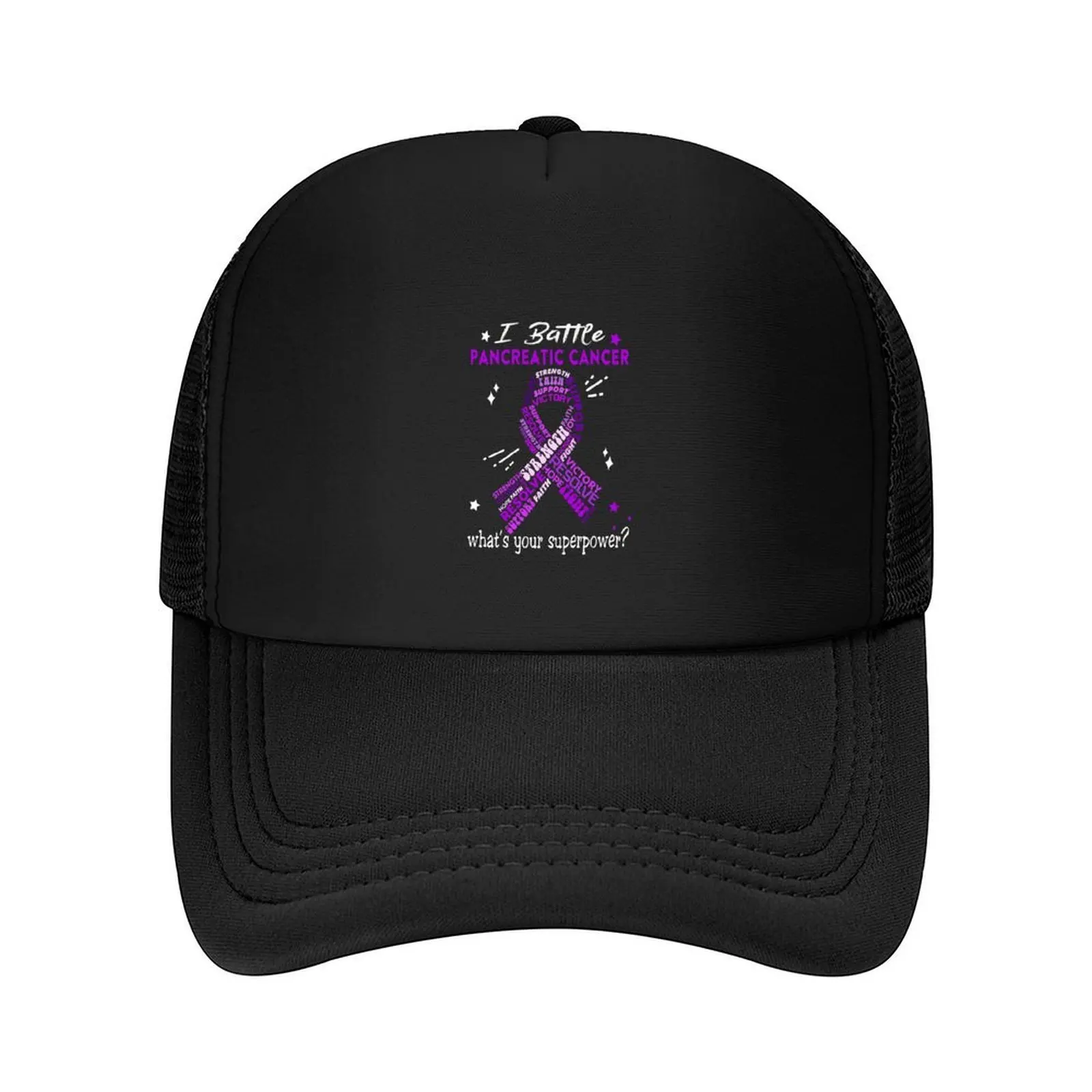 

Pancreatic Cancer Warrior - I Battle Pancreatic Cancer What's Your Superpower Бейсбольная кепка для гольфа Женская пляжная козырек Мужская
