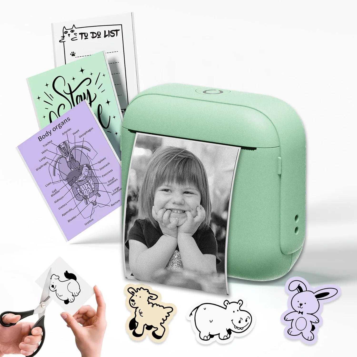 

Трансграничный мини-принтер Amazon, портативный цифровой фотопринтер для маленьких этикеток, термопринтер, детские подарки