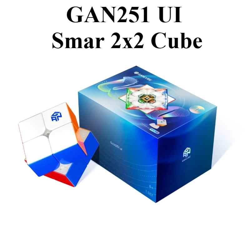 GAN251 UI Smar 2x2 Cube 2x2x2 Magnetic Wireless Charging Competition Special Children's Educational Toy Gift