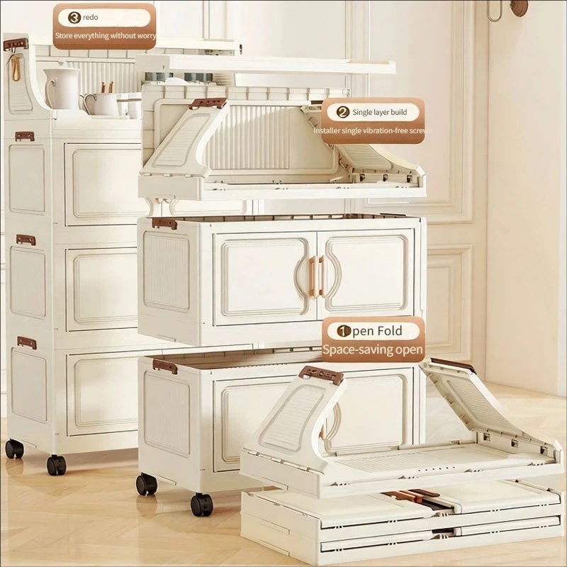 Dustproof Wardrobe Closet Organizer Multi-scene Storage Folding Locker for Home Organization view 4
