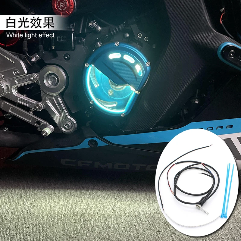 

For CFMOTO 450SR Transparent Clutch Cover LED Light (white/Blue/Green//Red)