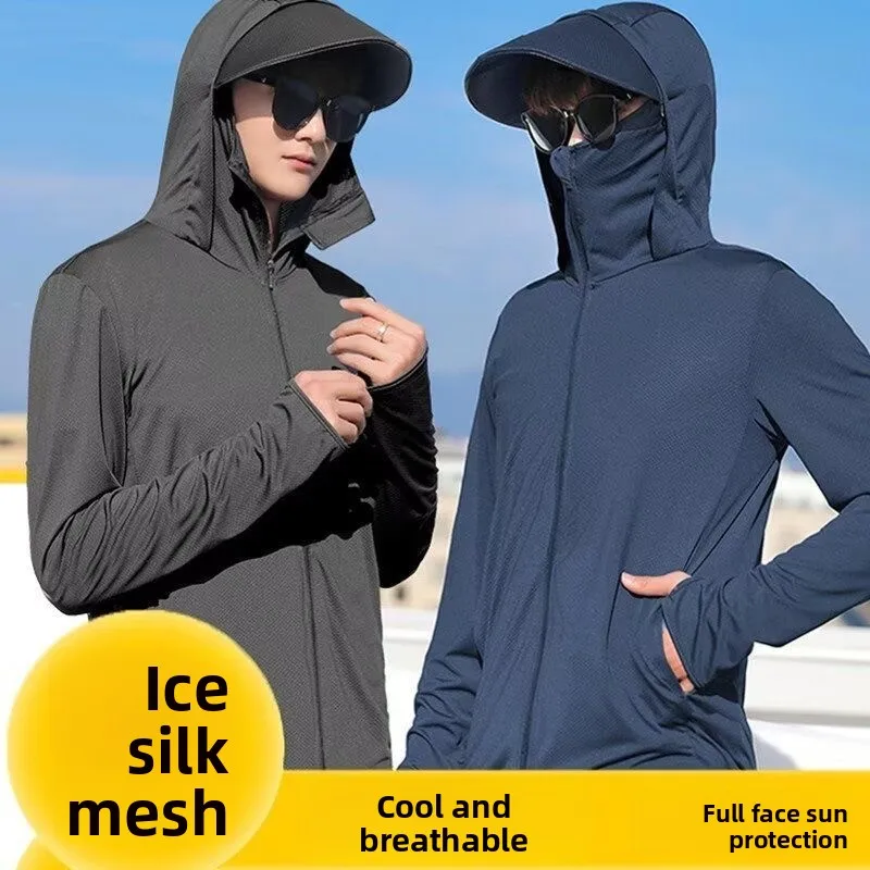 Men Women Ruunning Jackets Thin Quick Dry Breathable Sunscreen Cycling Uv Protection Fishing Gear Outdoor Hunting Sports UPF50+