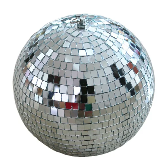 High-quality silver 40-inch oversized handcrafted polystyrene foam + mirrored disco ball centerpiece with motor