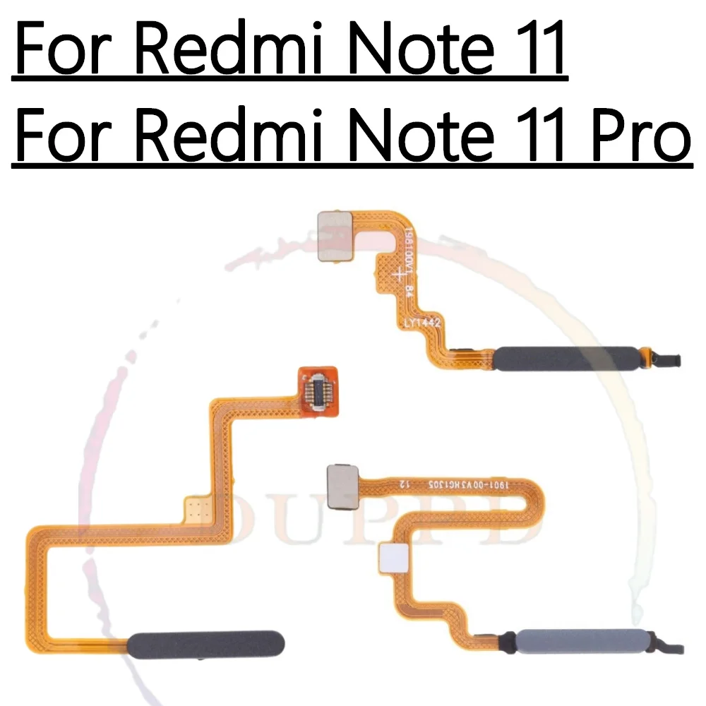 Fingerprint Sensor For Xiaomi Redmi Note 11 Pro 4G/5G Home Return Key Menu Touch ID Ribbon Button Flex Cable