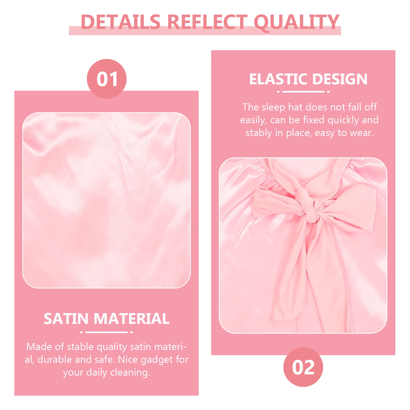

Satin Sleep Hat Long Knit Creative Hair Wrap For Women Girls Home Use Warm Breathable Lightweight Comfortable