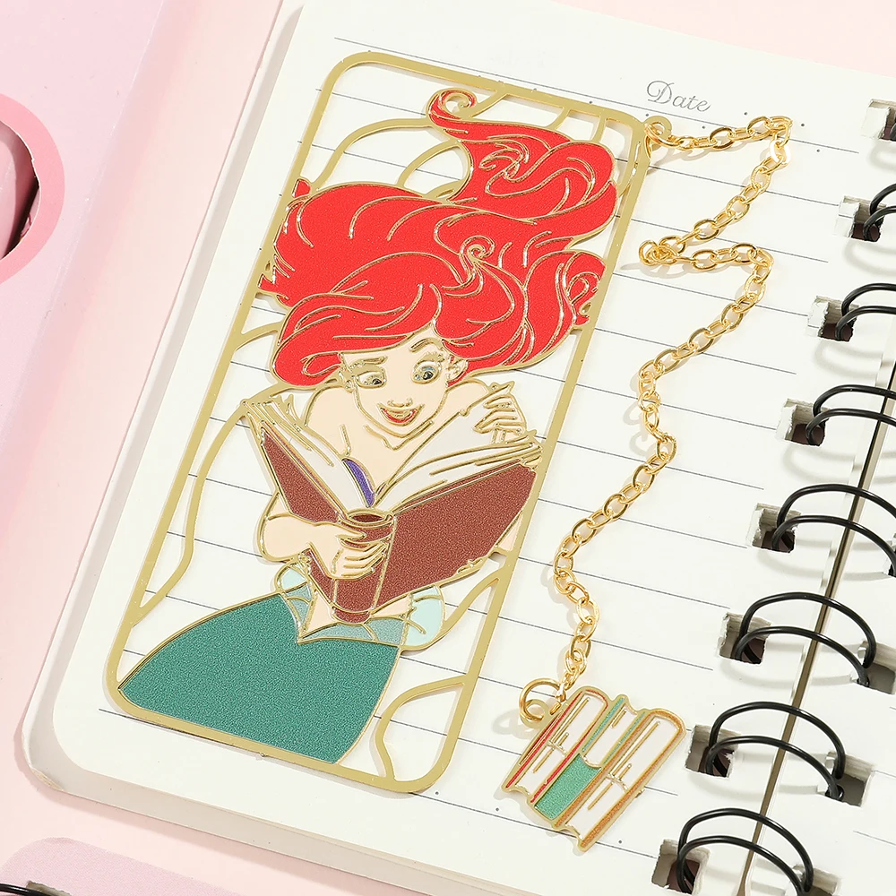 Anime Mermaids Book Mark Girl Fans Collect Metal Bookmarks Reading Marker Gift for Book Lovers Women Book Accessories