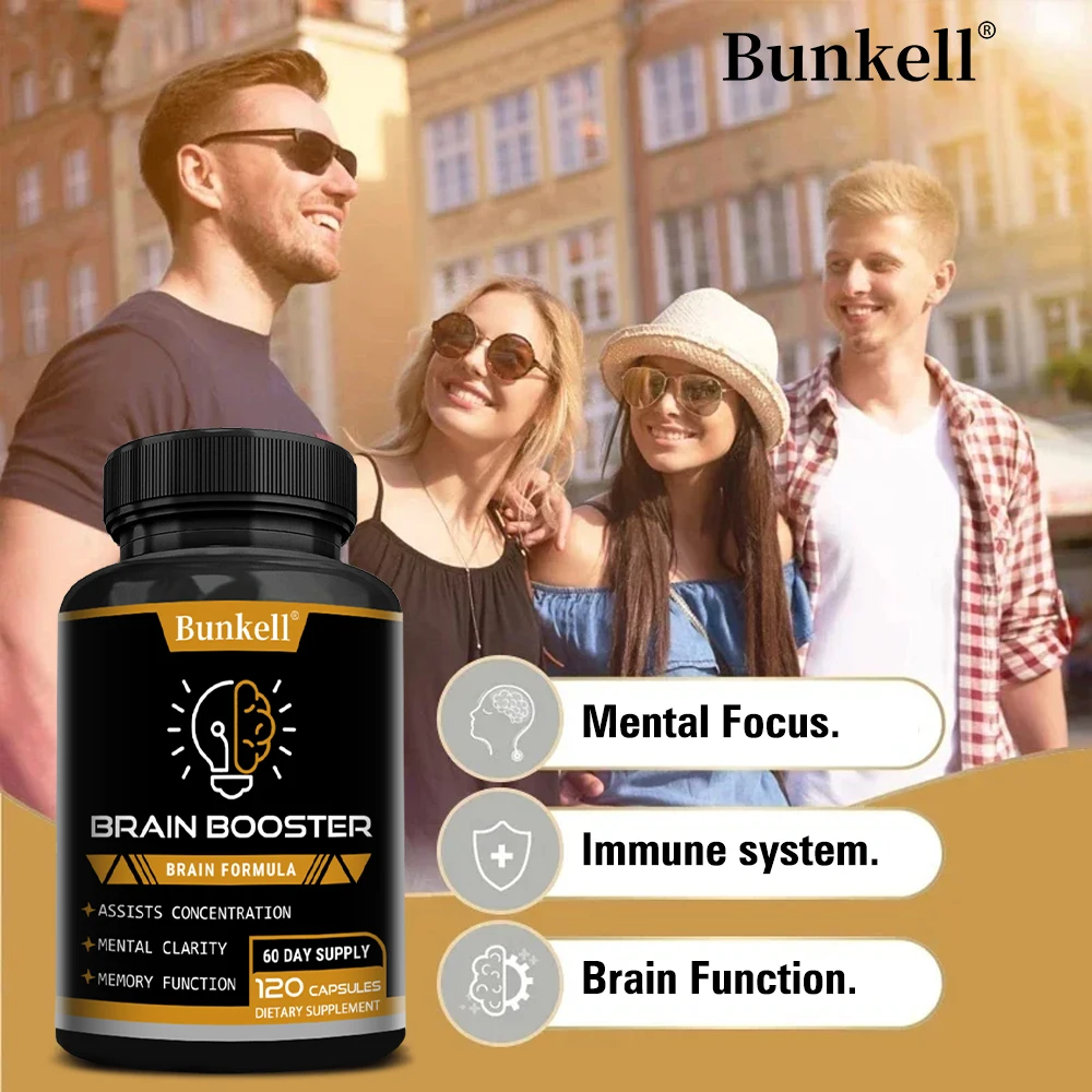 

Brain Health Supplement - Contains Ginkgo Biloba To Help Improve Cognitive Function and Memory, Protect Nerve Cells, and Focus