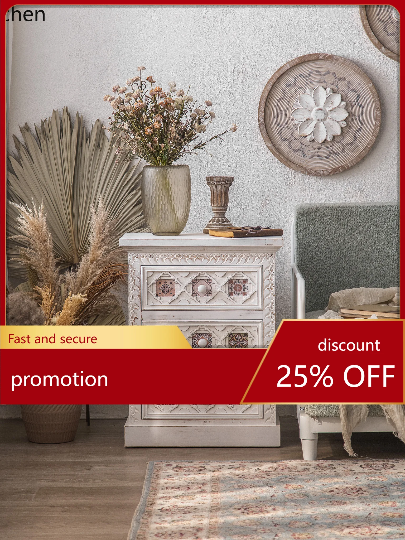 

ZML Bedside Storage Cabinet Bedroom Organizer Cabinet Homestay Bedside Cabinet