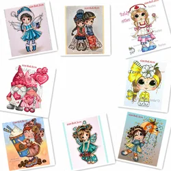 Clear stamp and Meatl Cutting Die Girl Transparent DIY Seals Scrapbooking Card Decoration